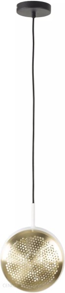 Hängeleuchte Rund Gold/ Weiß