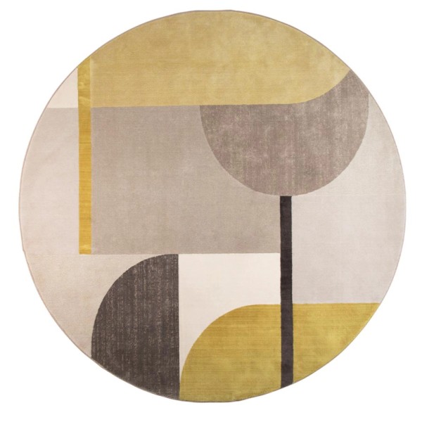 Zuiver Teppich Hilton 240cm Grau/Gelb