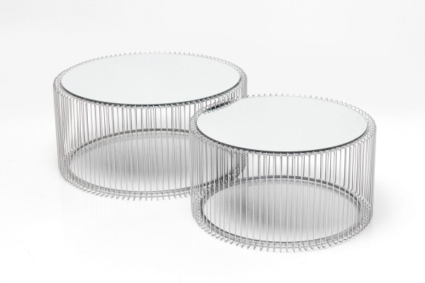 Couchtisch Wire Silber (2/Set)
