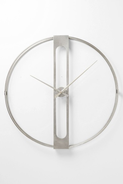 Wanduhr Clip Silber Ø60cm