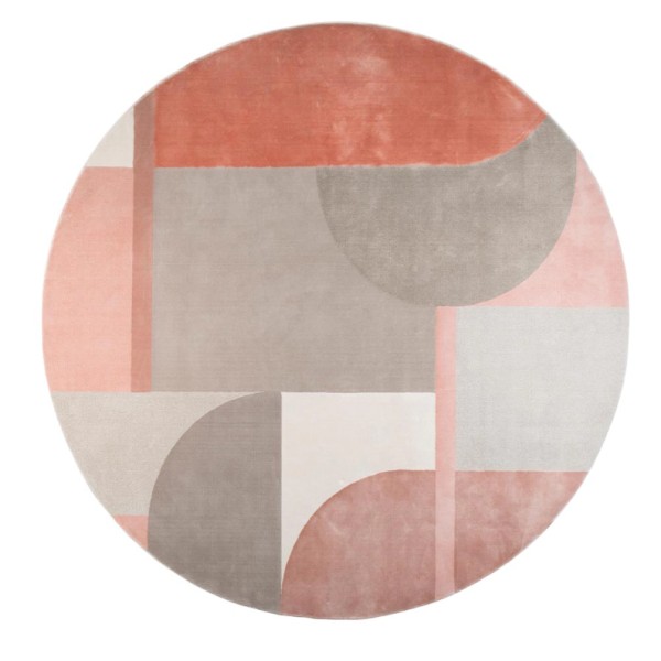 Zuiver Teppich Hilton 240cm Grau/Rosa