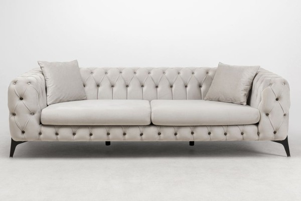 Sofa Bellissima 3-Sitzer Velvet Beige